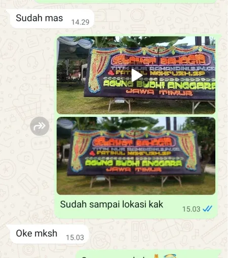 Pengiriman Papan Bunga Tulas Karangdowo
